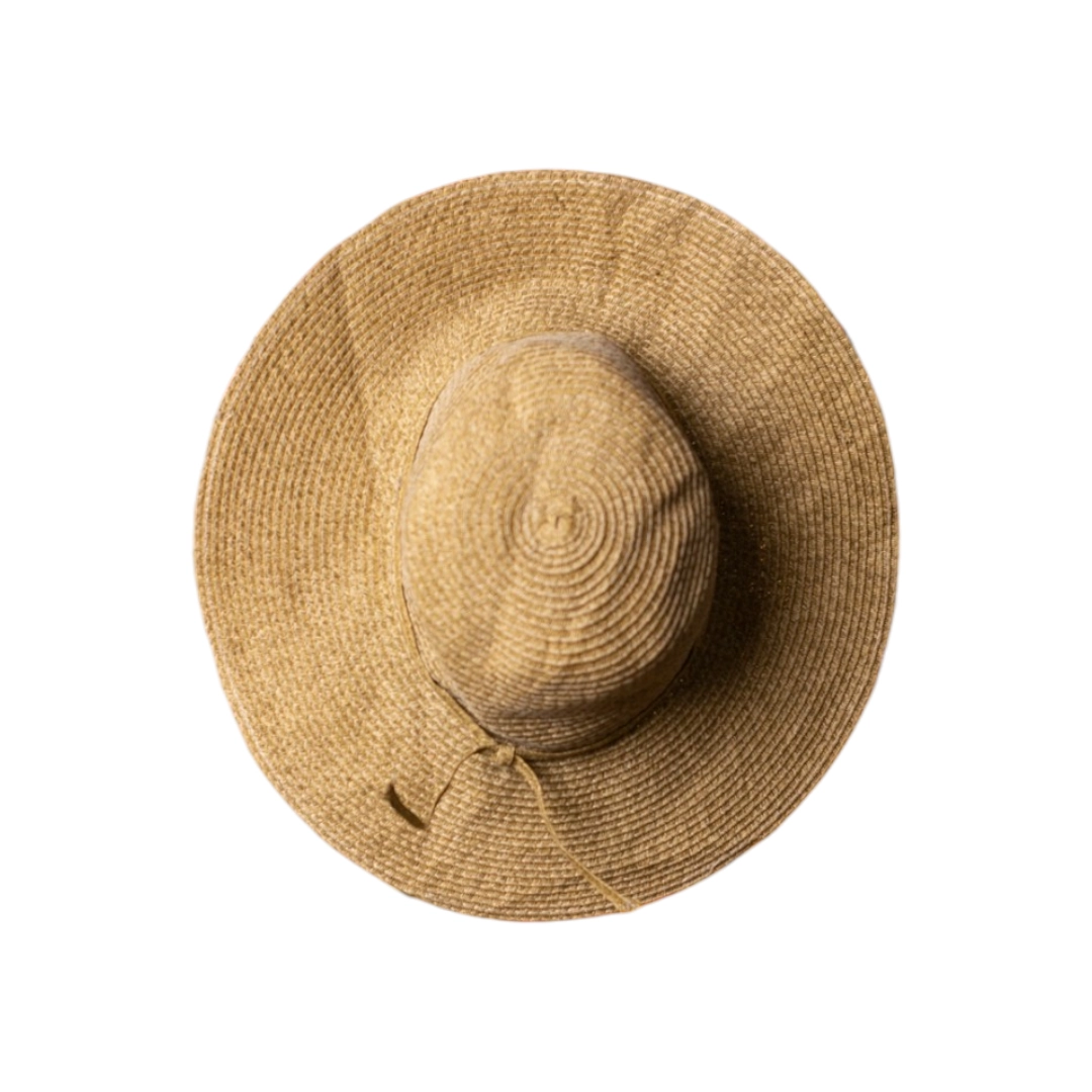 Straw coloured summer hat