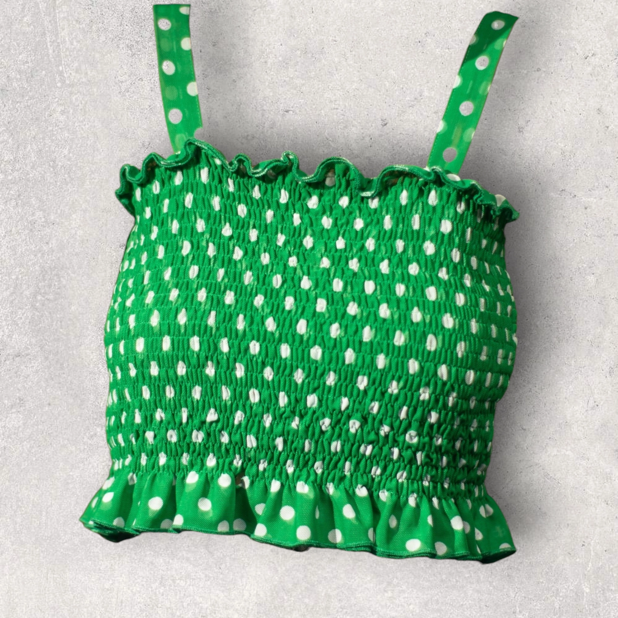 Polka dot green croptop